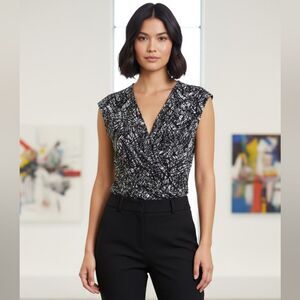 Take 50% OFF- Ellen Tracy Black and White Women's Top, Size-XL